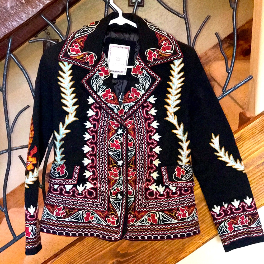 Heavily Embroidered Paparazzi Jacket Small